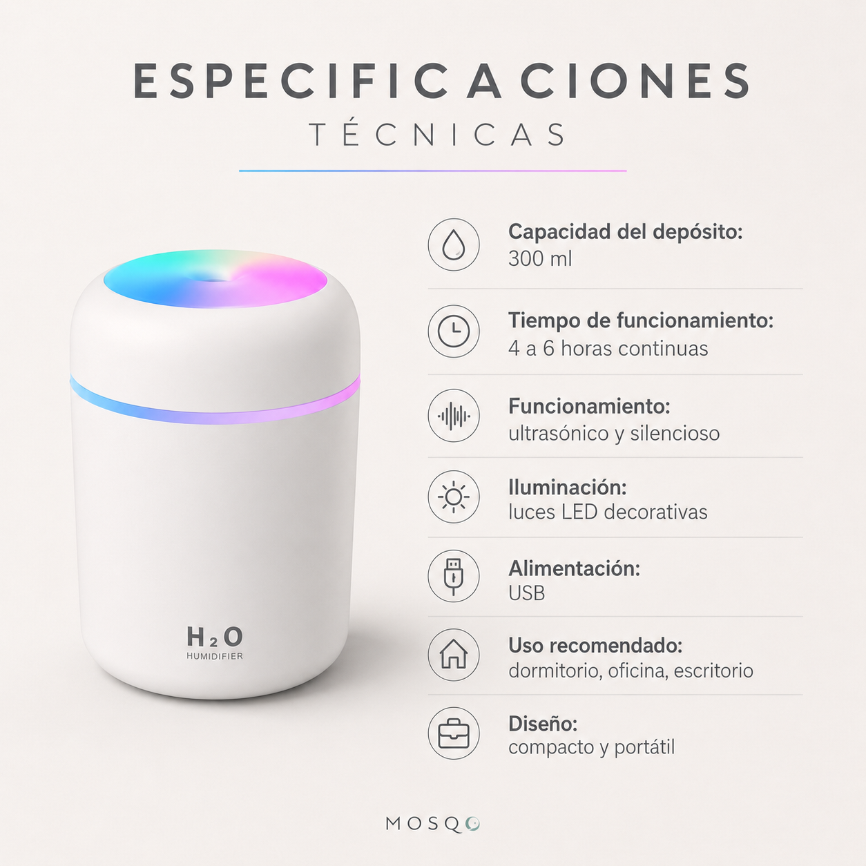 Humidificador H2O - MOSQO