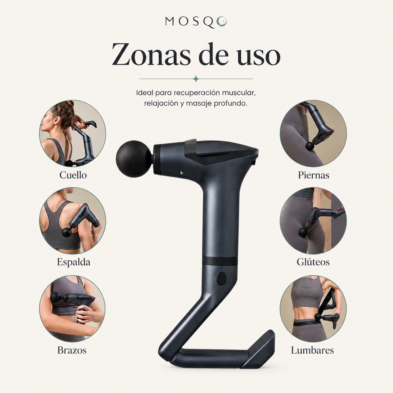 Pistola Masajeadora Multifunción - MOSQO