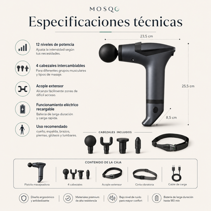 Pistola Masajeadora Multifunción - MOSQO