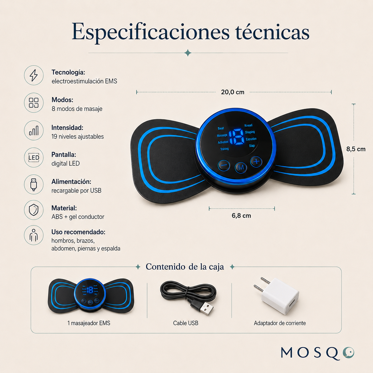 Masajeador muscular portátil - MOSQO